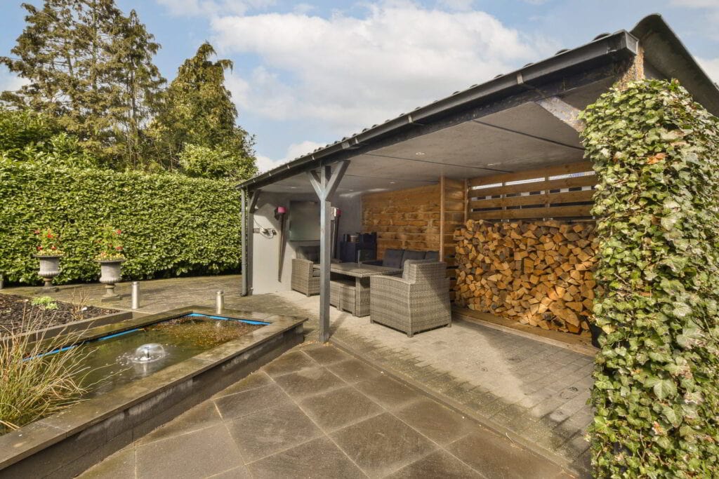 Stack firewood away from the house